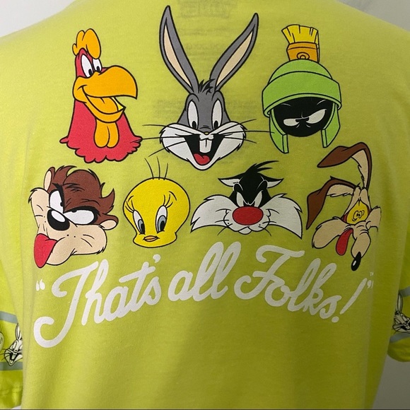 Looney Tunes Neon Cropped Graphic T-Shirt NWT Size XXL - Picture 5 of 9